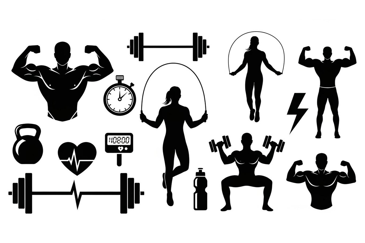 Ultimate Fitness Gym Vector Bundle, an Illustration by Creativeshirt (Photo 45 of 51)
