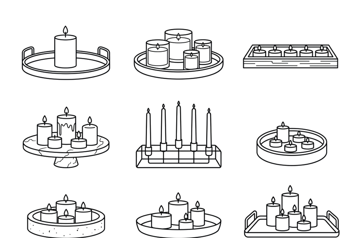 Bundles Set Candle Label Vector, an Outline Icon by adenpinkstore (Photo 2 of 12)