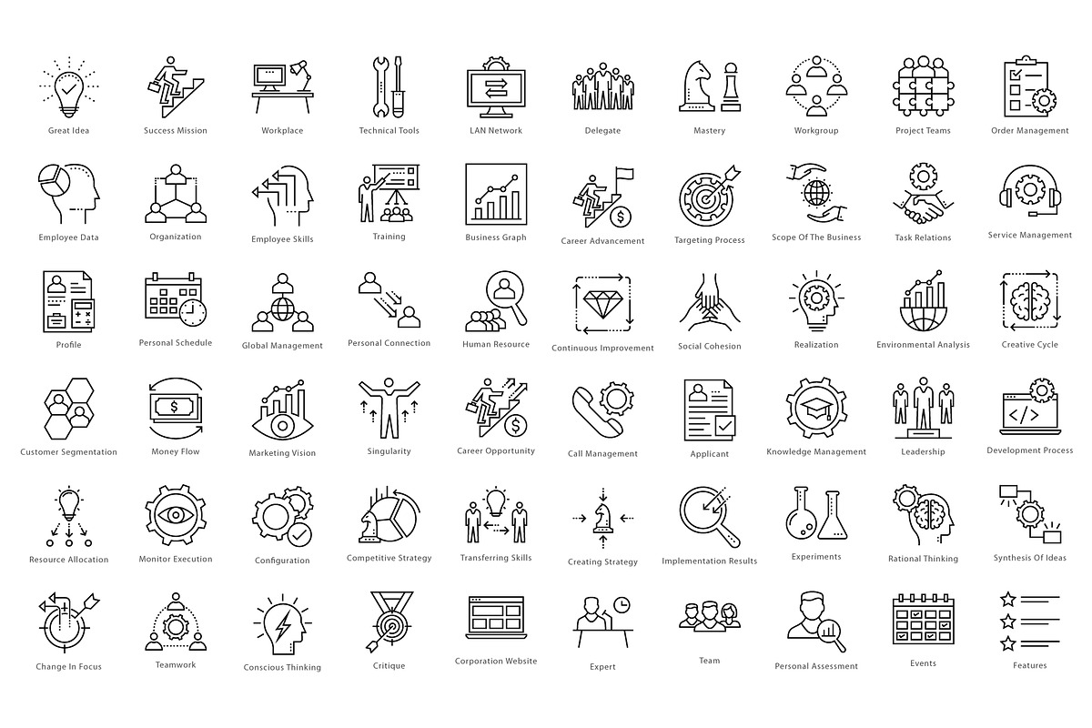 1270 Business Line Icons, an Outline Icon by Creative Stall (Photo 5 of 22)