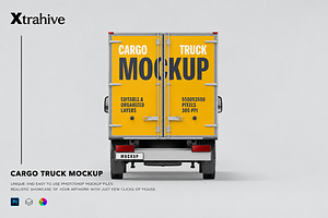 Delivery Truck Mockup, an Advertising Mockup by Xtrahive