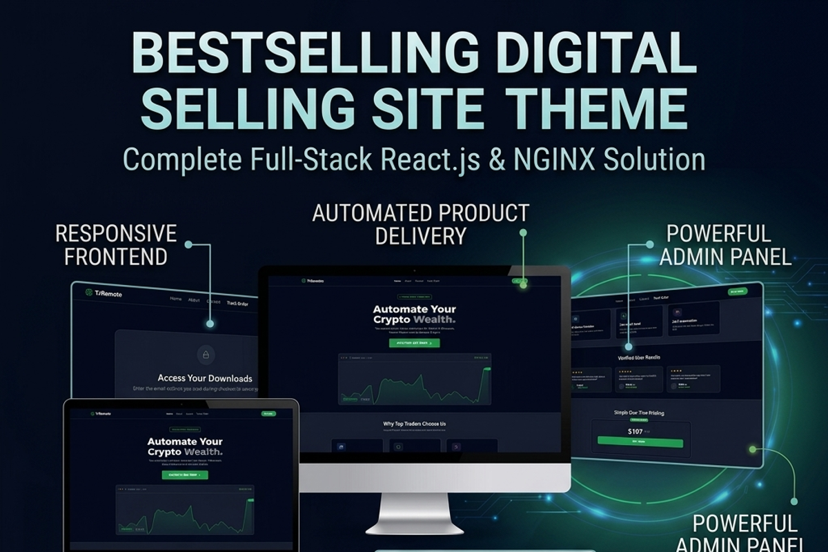 Automated Digital Selling Store, a React Template by graphicforest (Photo 2 of 12)