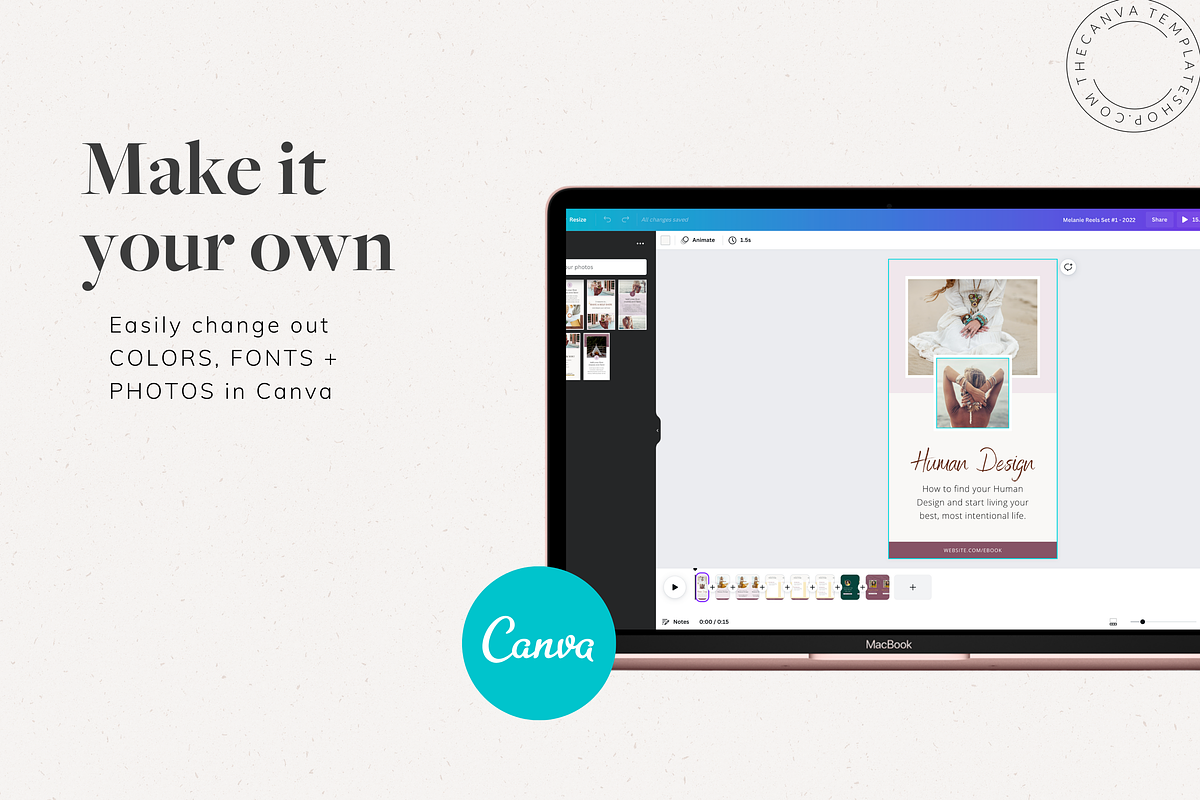 Melanie Reels Canva Templates, a Social Media Template by The Canva Template Shop (Photo 2 of 7)