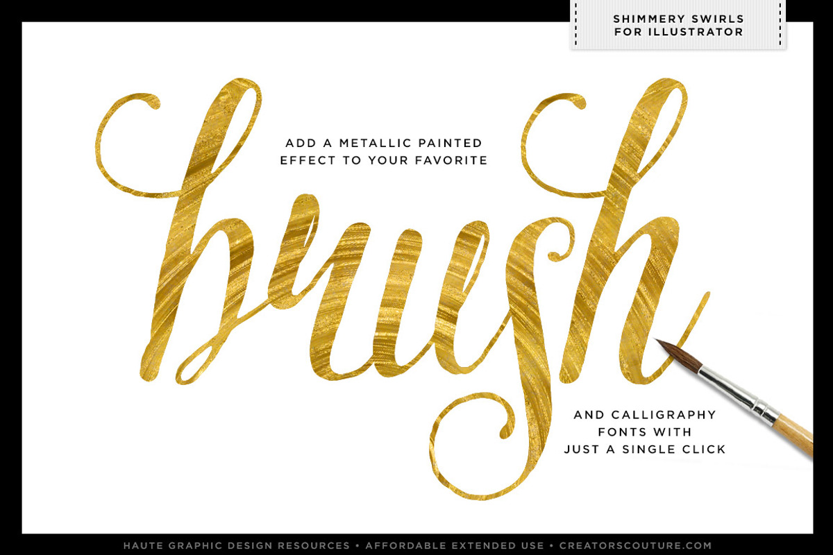 Shimmery Gold Styles for Illustrator, a Palette Add-On by Creators Couture (Photo 2 of 5)