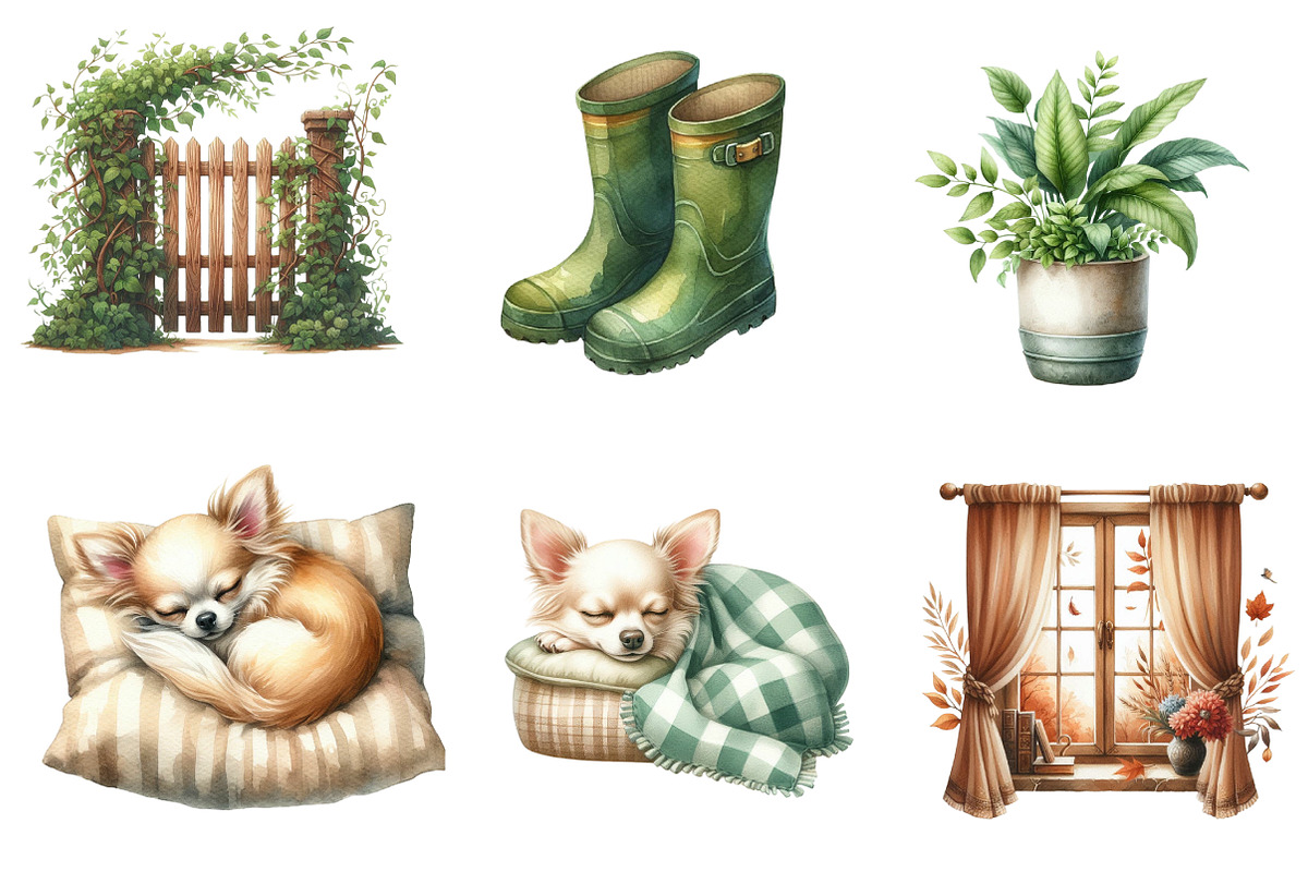 Cozy Chihuahua Clipart, an Illustration by CreationArt (Photo 6 of 6)