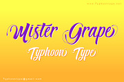 Mister Grape Font, a Script Font by TyphoonStudio (Thumbnail 1 of 4)