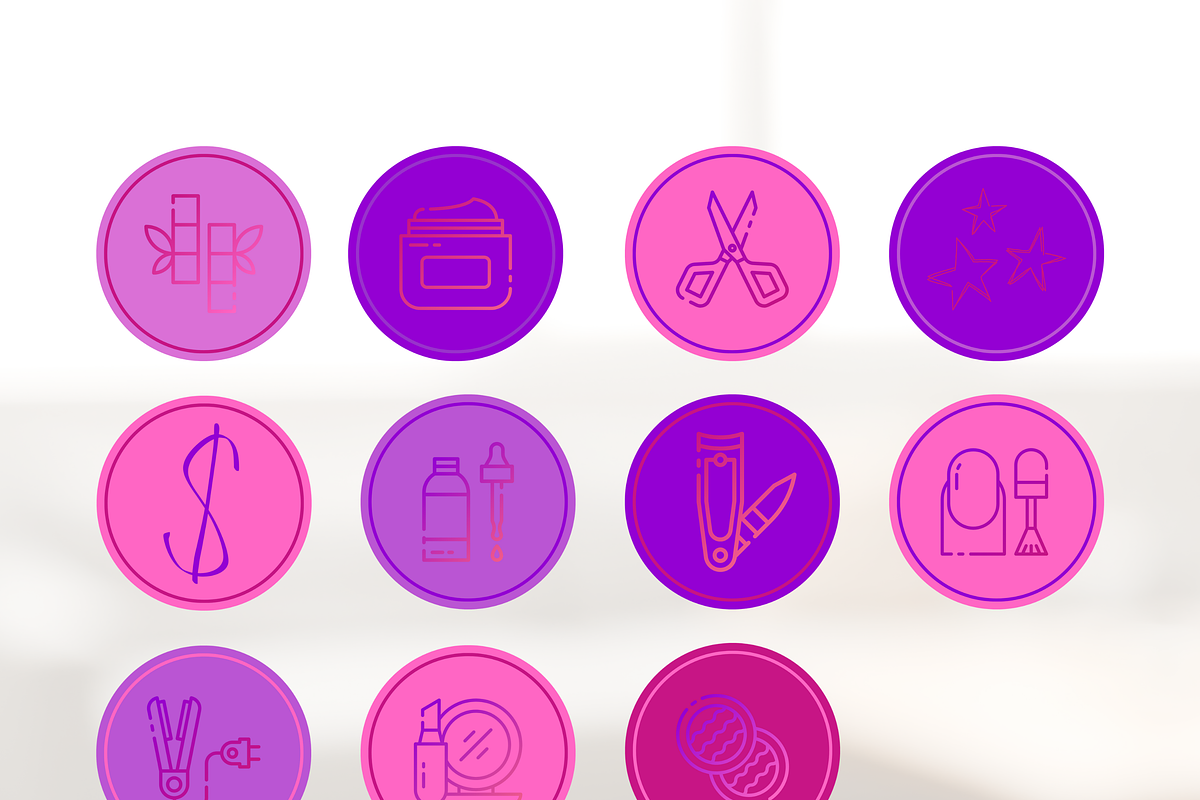 55 Beauty Instagram Highlight covers, a Social Media Template by The Social Stuff (Photo 4 of 8)