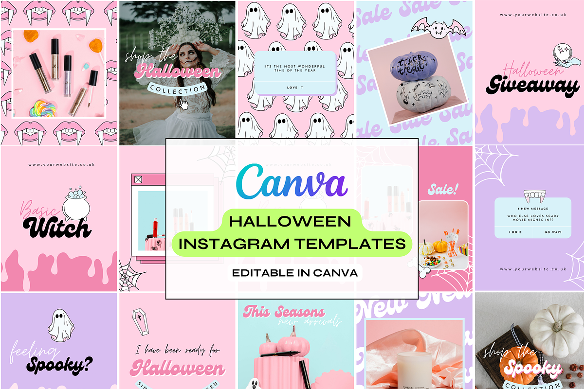 Halloween Pink Instagram Templates