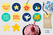 Christmas Gift Tag, cupcakes toppers, an Object Graphic by KundolaArt (Thumbnail 3 of 5)