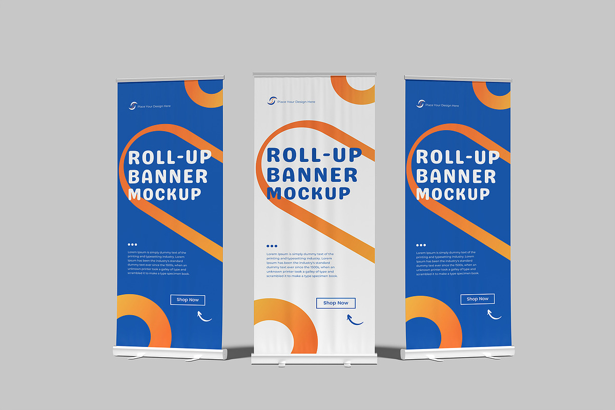 Rollup Banner Mockup, a Print Template by graphictime (Photo 10 of 12)