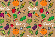 4  patterns with vegetables & fruits, a Pattern Graphic by Nata Savina Art (Thumbnail 2 of 3)