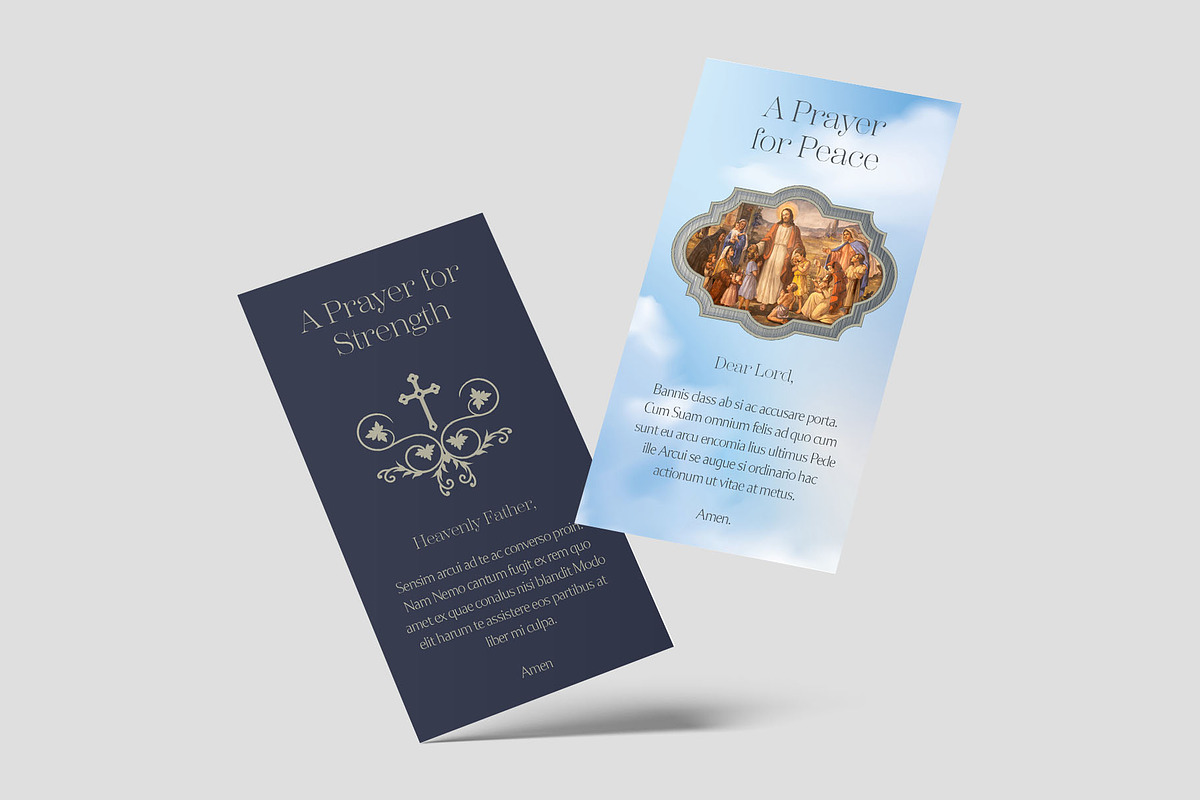 Prayer Cards Template, a Card Template by BrandPacks (Photo 2 of 4)