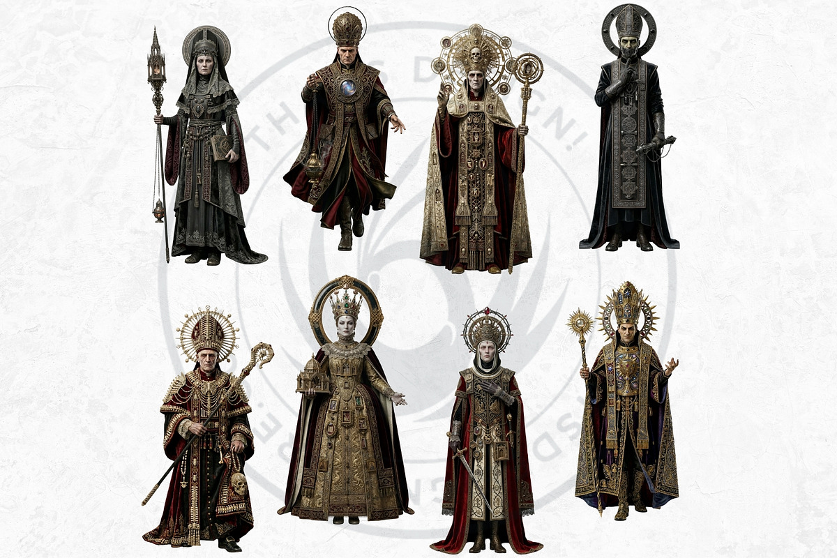 Gothic Horror Ecclesial Characters, a Person Illustration by ThatsDesignArt (Photo 8 of 13)