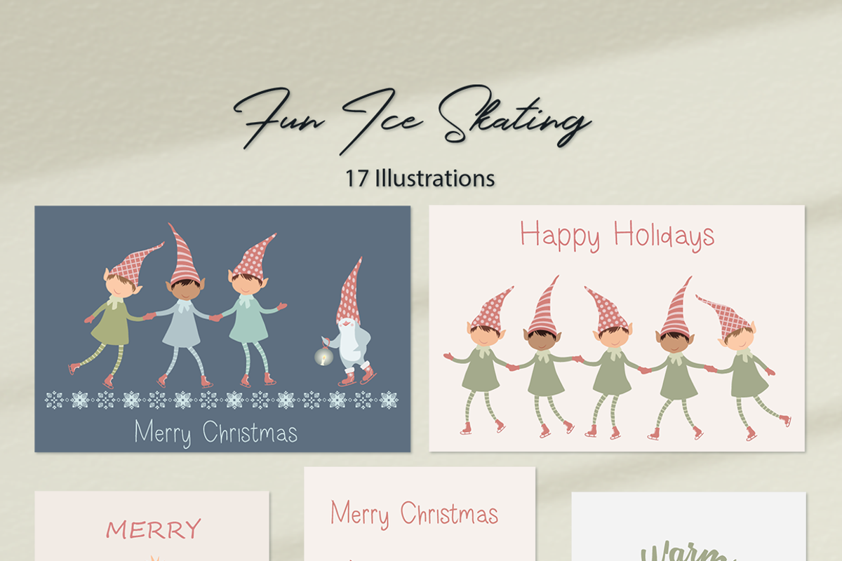 Christmas Elves Par 1 Illustrations, a Decorative Illustration by Irena Art (Photo 4 of 11)