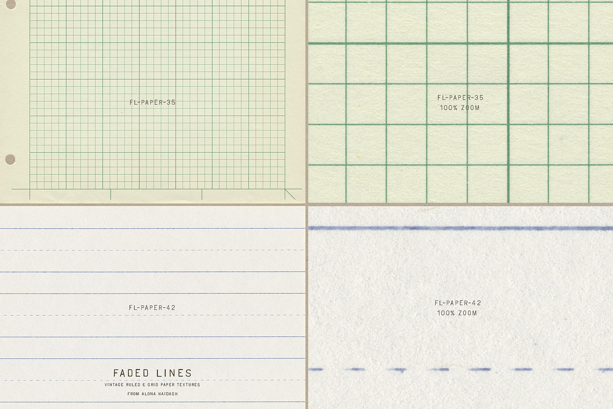 Vintage Ruled & Grid Paper Textures, a Texture Graphic by alonahaidash (Photo 4 of 15)