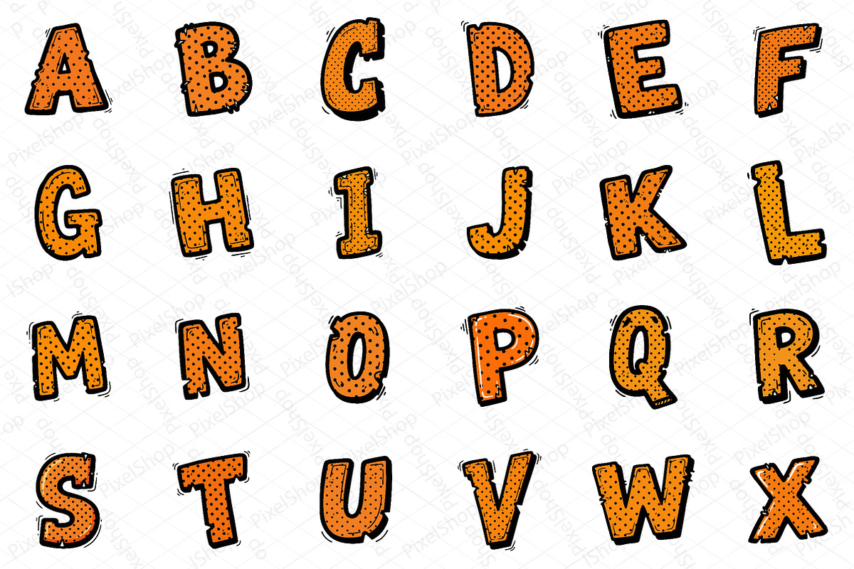 Fall Alphabet Sublimation Clipart, an Illustration by DreamPrint404 (Photo 3 of 4)