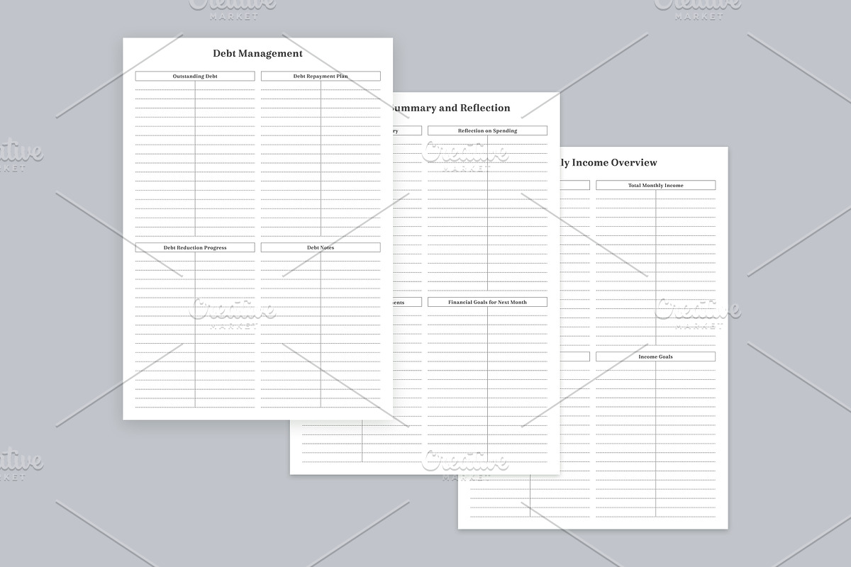 Budget Planner Pages Set V-01, a Stationery Template by shahsoft (Photo 2 of 3)
