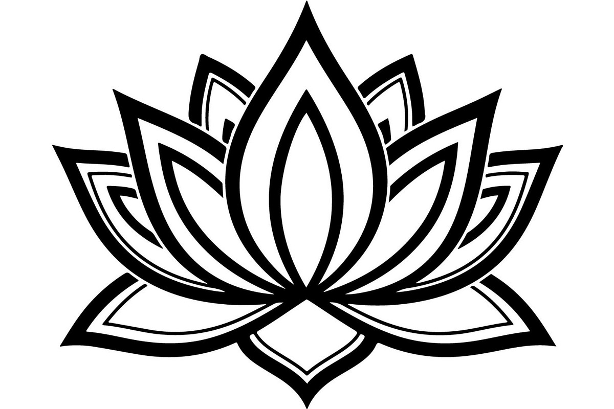 Bold Lotus Flower Silhouette, an Object Graphic by Creativeshirt (Photo 5 of 15)