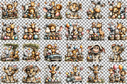 Watercolor Safari Easter Animals Cli, an Illustration by Sublimation Artist (Thumbnail 3 of 7)