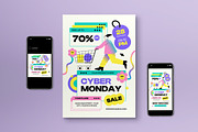 Gradient Cyber Monday Flyer Set, a Flyer Template by graphicook (Thumbnail 1 of 3)