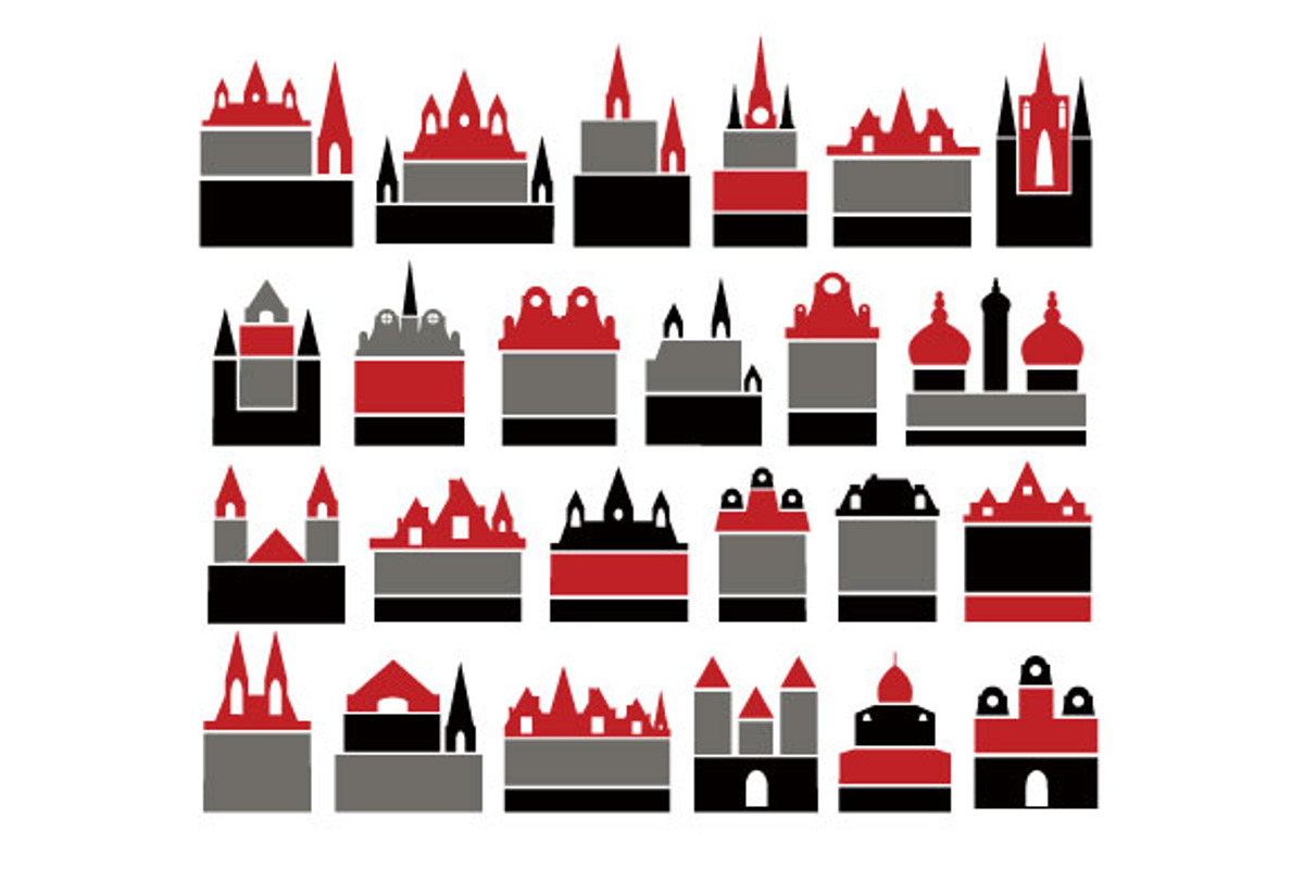 Set of urban buildings preview 4