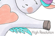 Cute Unicorns Collection, an Animal Illustration by Tanya Kart (Thumbnail 2 of 8)