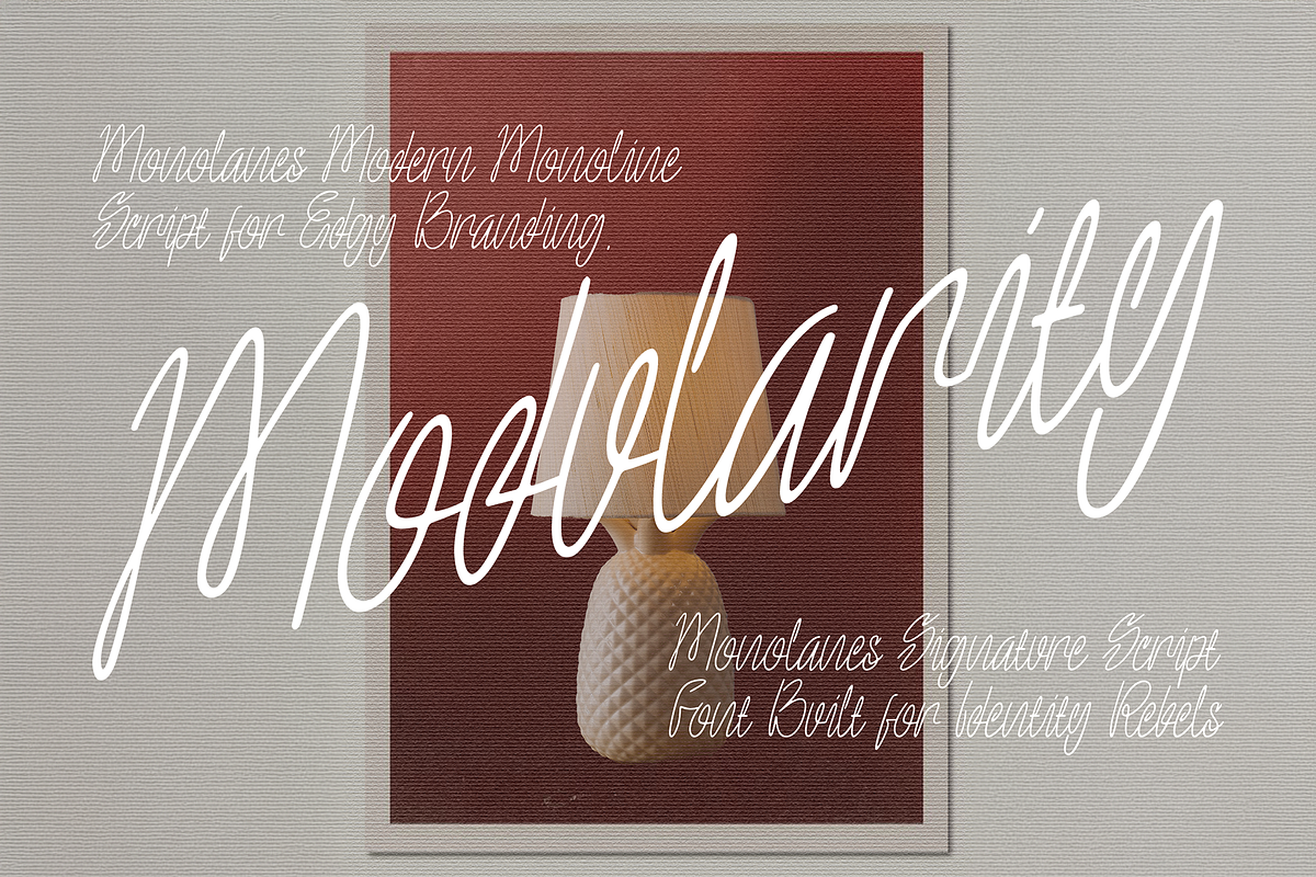 MonoLanes - Monoline Script Font, a Script Font by Typeparties