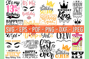 birthday svg bundle, bundle svg