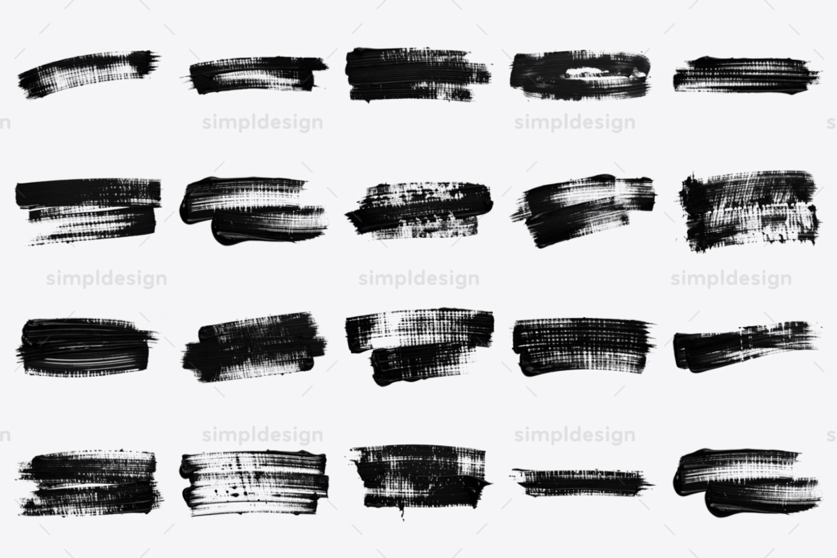 19 Dry Brush Photoshop Brushes, a Brush Add-On by SimplDesign (Photo 2 of 2)