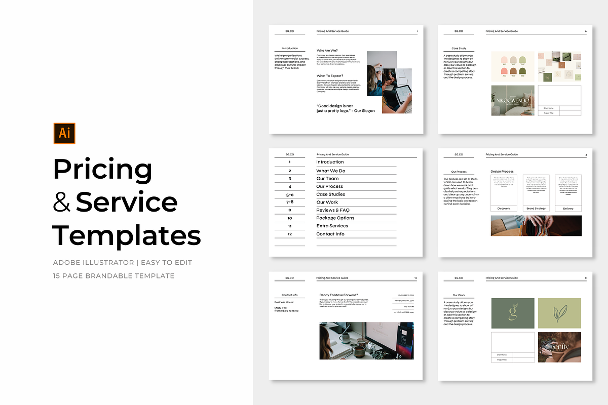 Pricing & Service Guide Template, a Templates & Theme by Swyn.Studio (Photo 1 of 9)