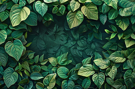 Lush Green Foliage Background, Gener, a Photo by LOGOCREATIVE