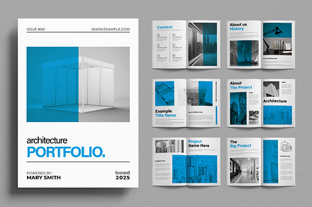 Architecture Portfolio Template, a Magazine Template by ContestDesign