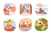 People do summer outdoor activities, a Person Illustration by Good Studio (Thumbnail 3 of 5)
