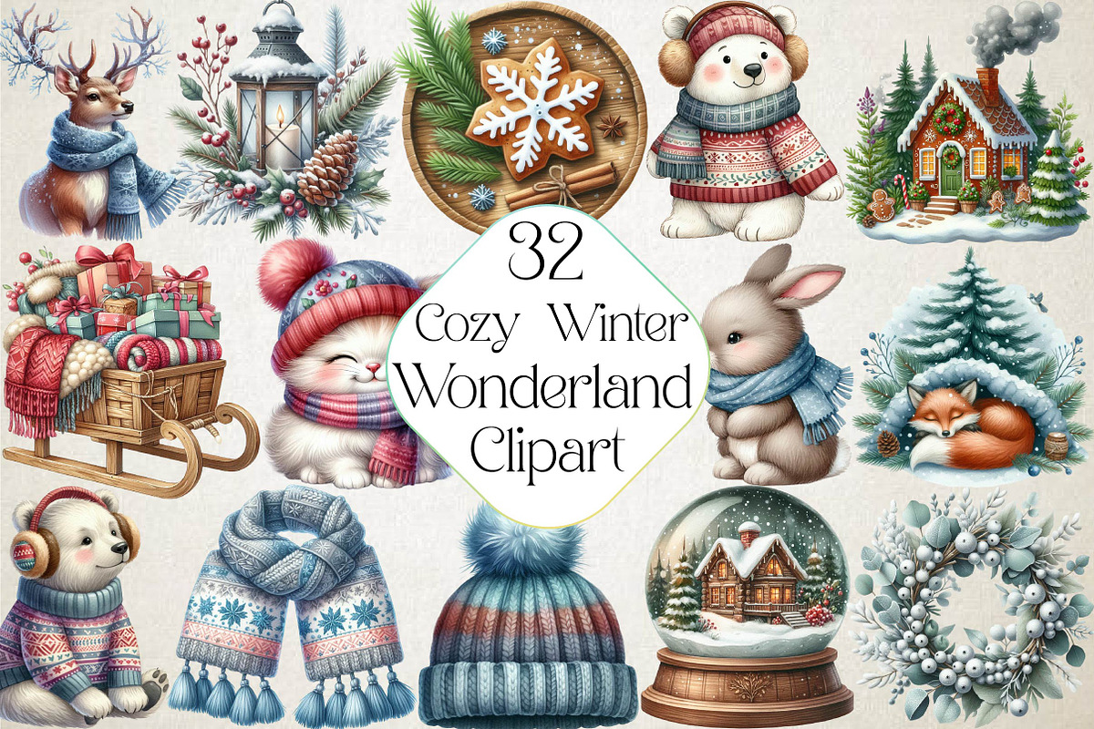 Cozy Winter Wonderland Collection, an Illustration by DreamPrint404 (Photo 1 of 5)