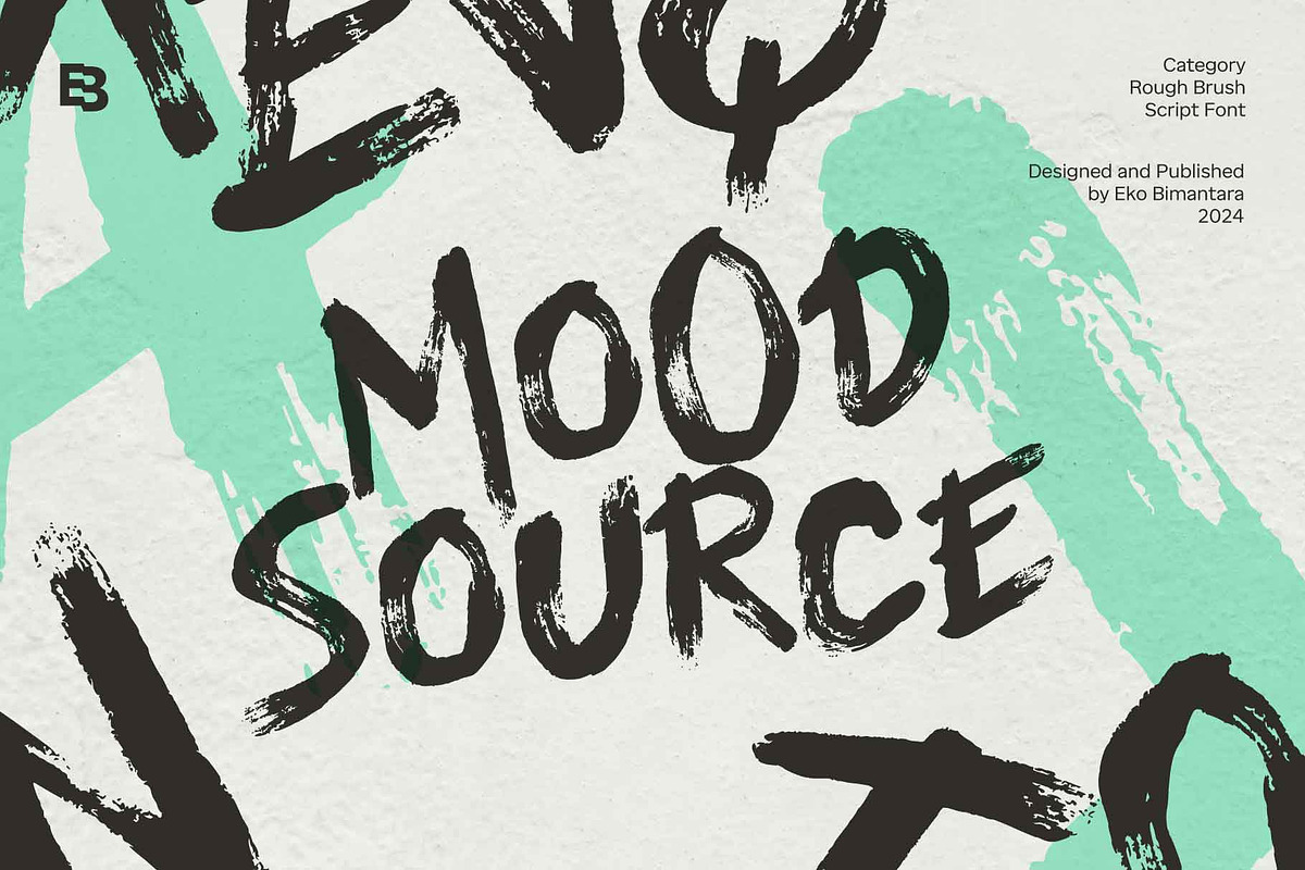 Mood Source; Rough Script Font, a Handwritten Font by Eko Bimantara (Photo 1 of 5)