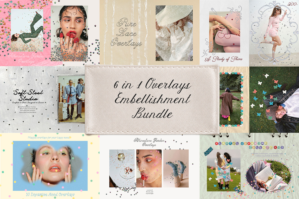 6 in 1 Overlays Embellishment Bundle, an Object Graphic by Lidberia (Photo 1 of 15)