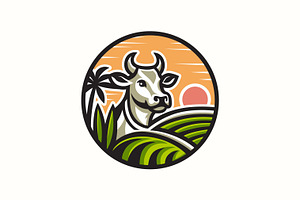 Cattle Logo Badge Agriculture Farm, a Branding & Logo Template by Signatoro