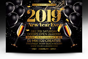 New Year 2019 Party Flyer - PSD, a Flyer Template by designblends@gmail.com (Thumbnail 1 of 2)