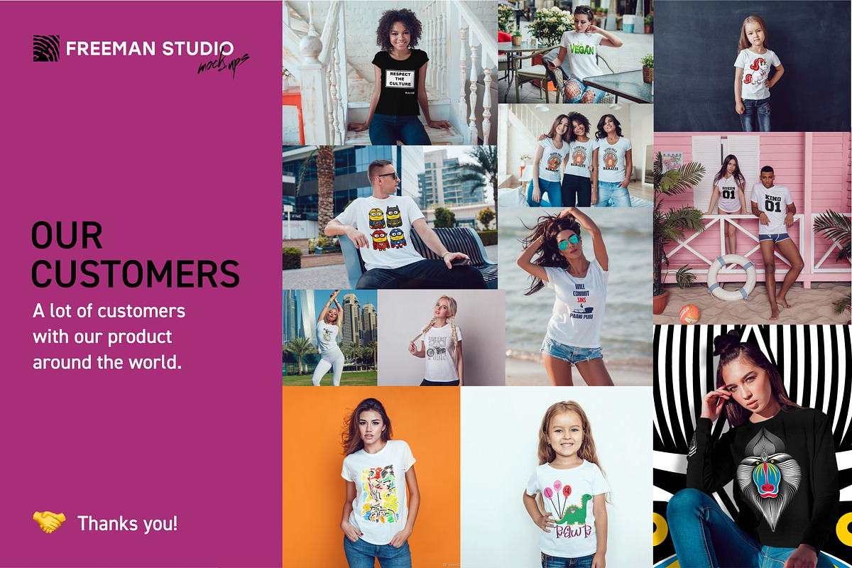 Teenager T-Shirt Mock-Up Set, a Shirt Mockup by Freeman Studio (Photo 10 of 14)