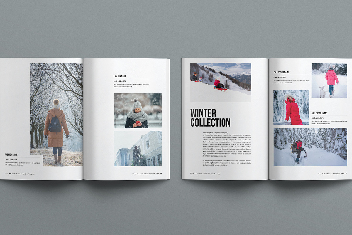 Winter Fashion Lookbook Template, a Magazine Template by E-Type (Photo 5 of 7)