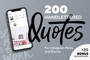 200 handlettered quotes, a Social Media Template by piyacler (Thumbnail 1 of 9)