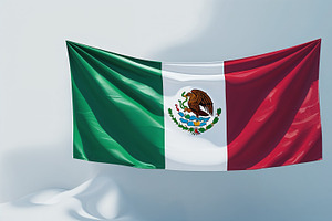 Mexican flag draping, an Illustration by wavebreak