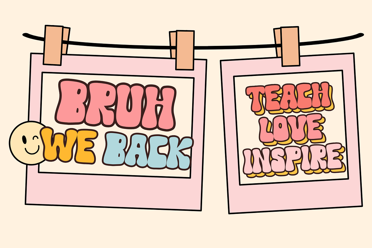 Groovy Teacher, a Sans Serif Font by Brown Cupple (Photo 5 of 7)
