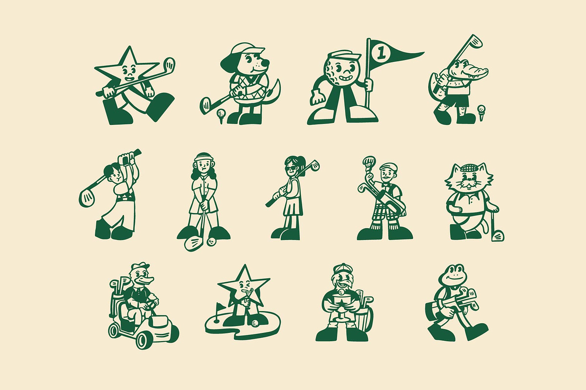 Mascot Golf Graphic, a Sport Illustration by Skilline Supply Co. (Photo 2 of 13)