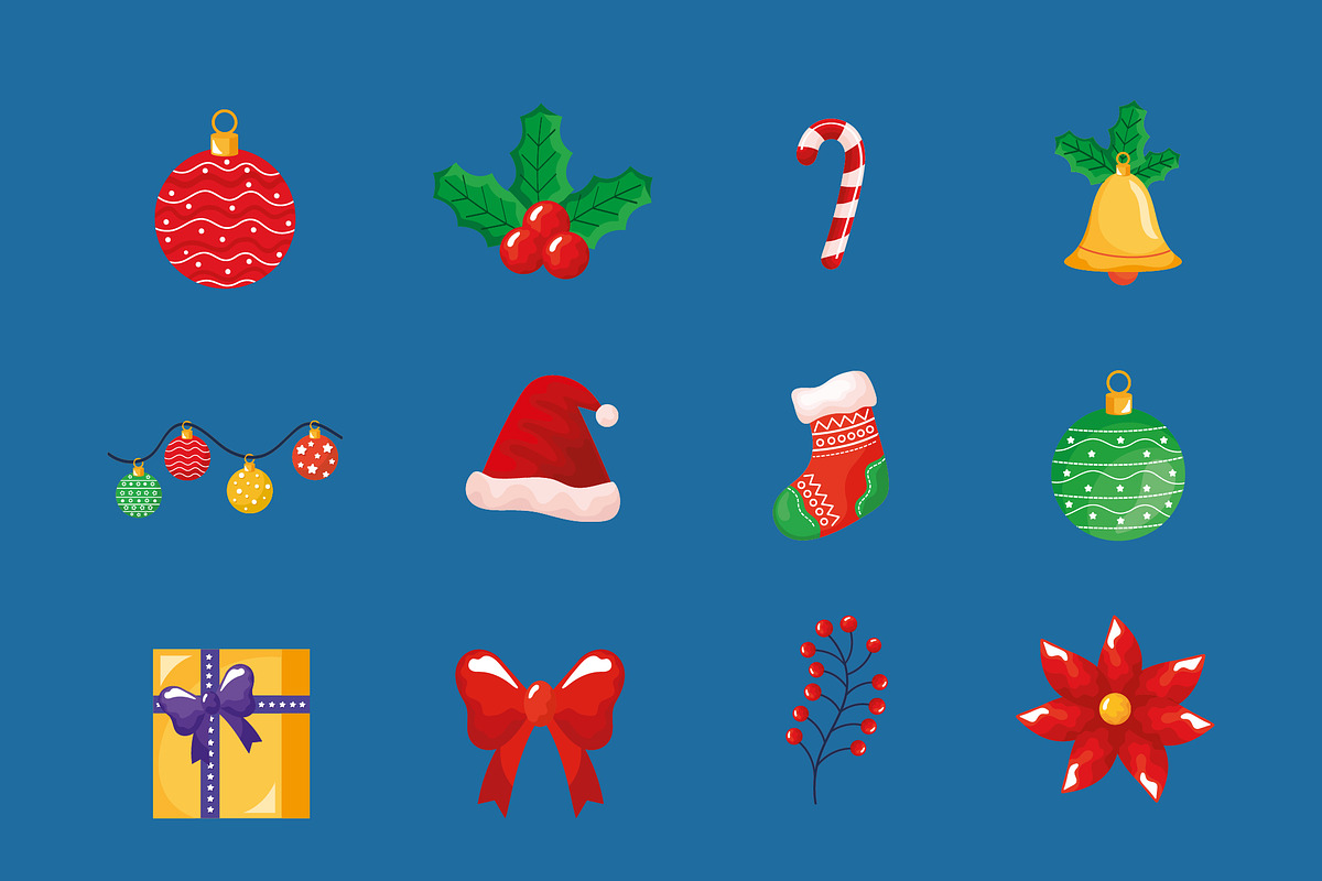 Christmas Elements Illustration Set