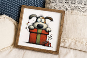 Quirky Christmas Dog Clipart, an Illustration by Libby Wishes (Thumbnail 7 of 7)