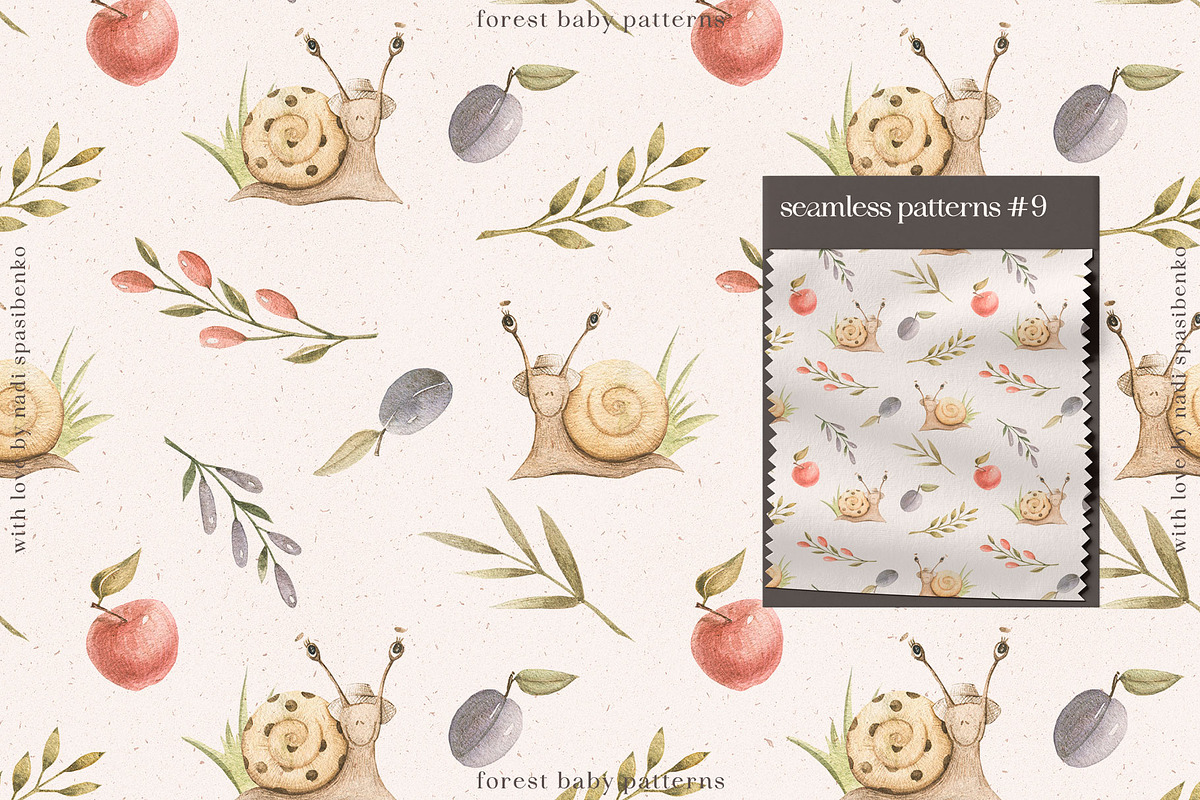 Forest Baby Patterns, a Pattern Graphic by Artcoast Fonts