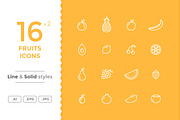 Fruits Icons, a Solid Icon by filborg (Thumbnail 1 of 2)