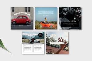 Vehicle Hire Social Media Templates