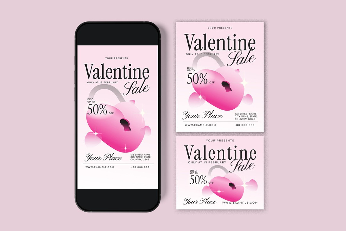 Valentine Sale Flyer, a Flyer Template by graphicook (Photo 3 of 3)