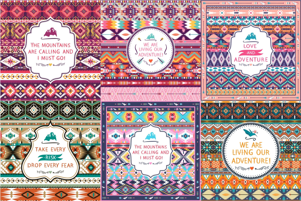 Tribal Azteck Patterns Set preview 2